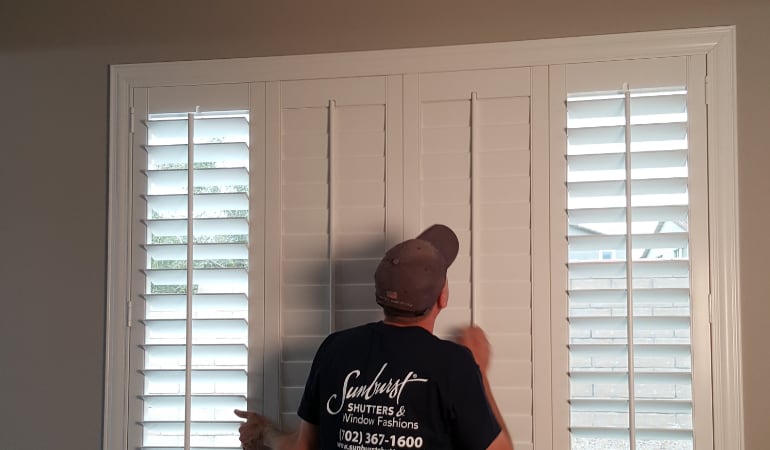 Installation of plantation shutters in Boston